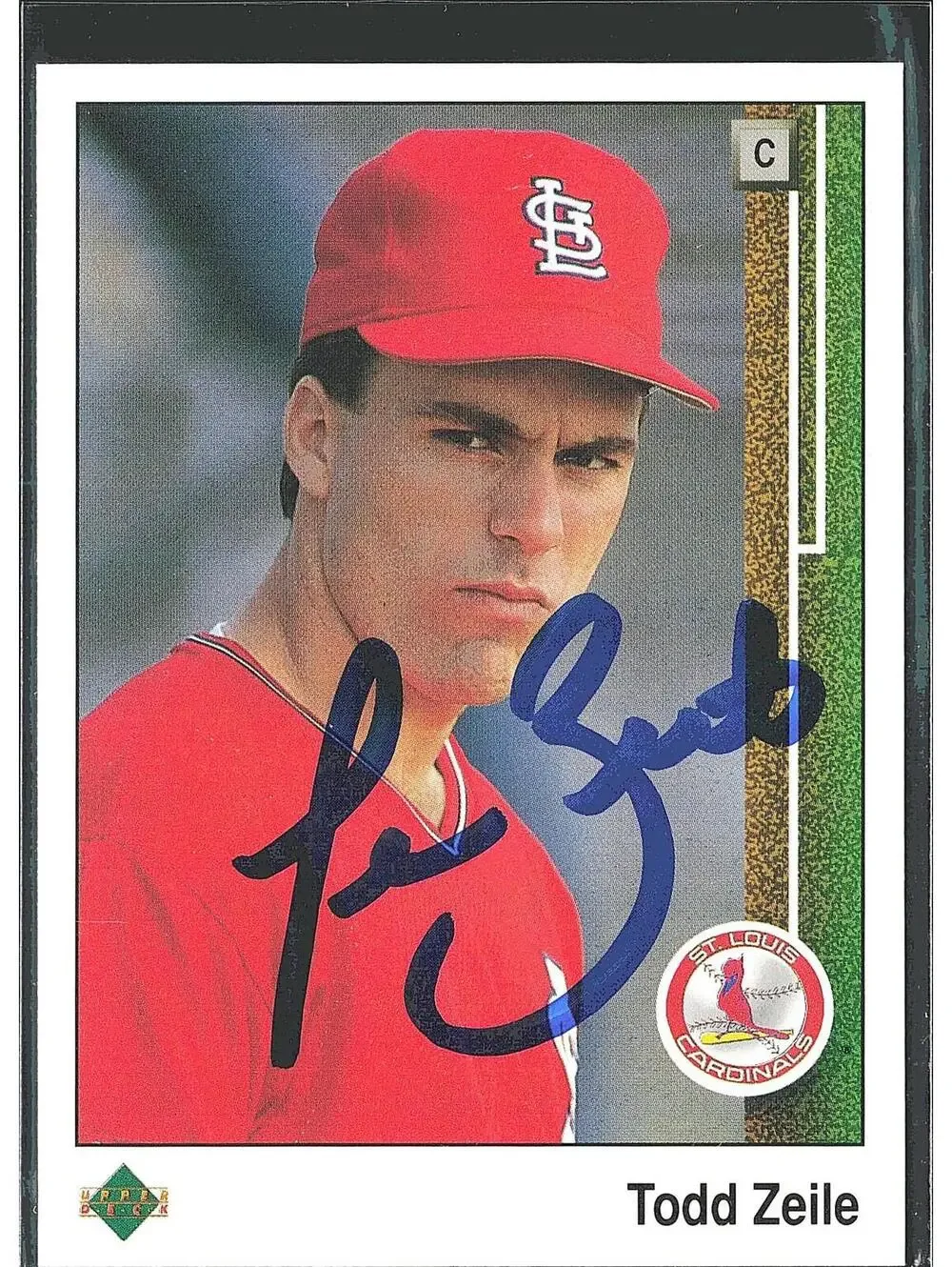 1989 Upper Deck #754 Todd Zeile HAND SIGNED